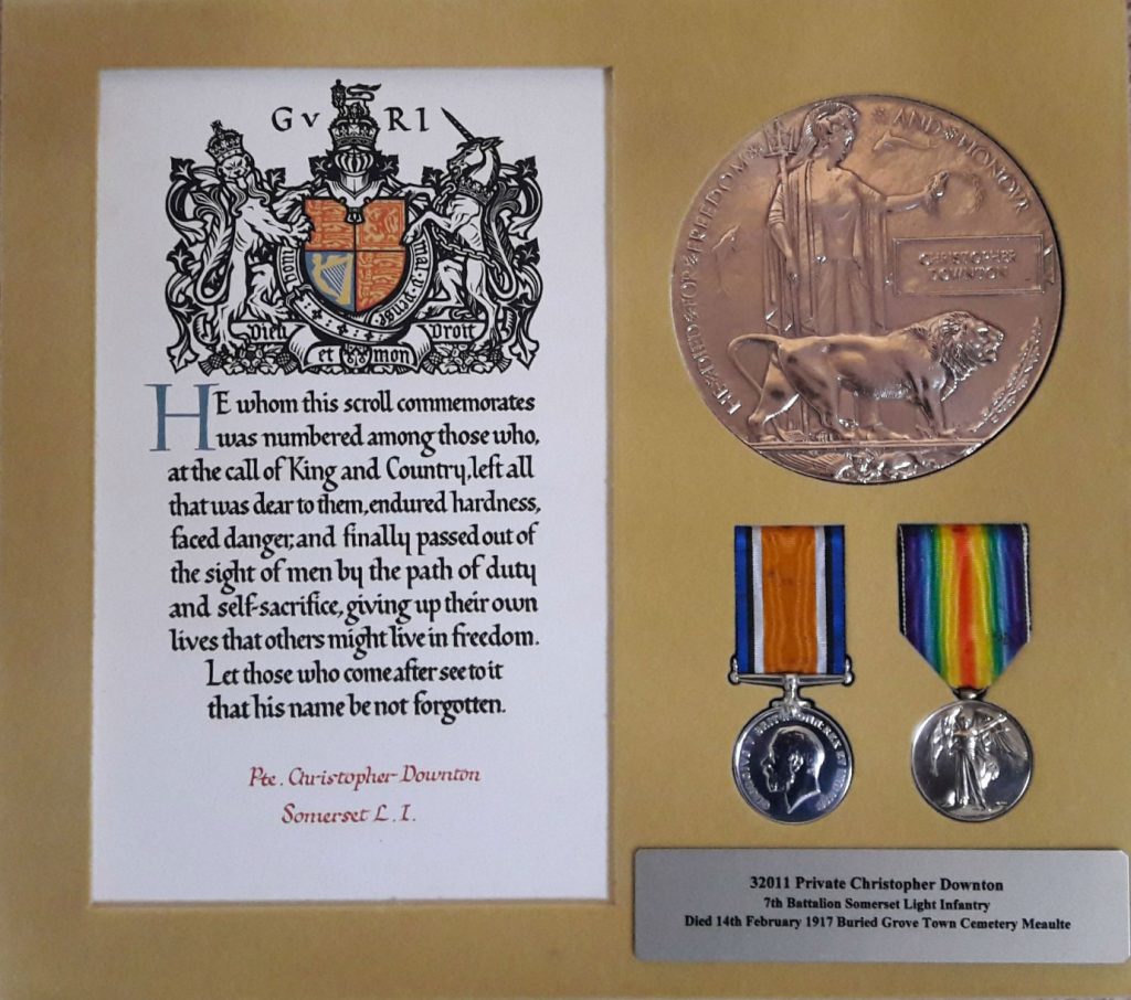 Christopher’s Medals and Memorial Plaque